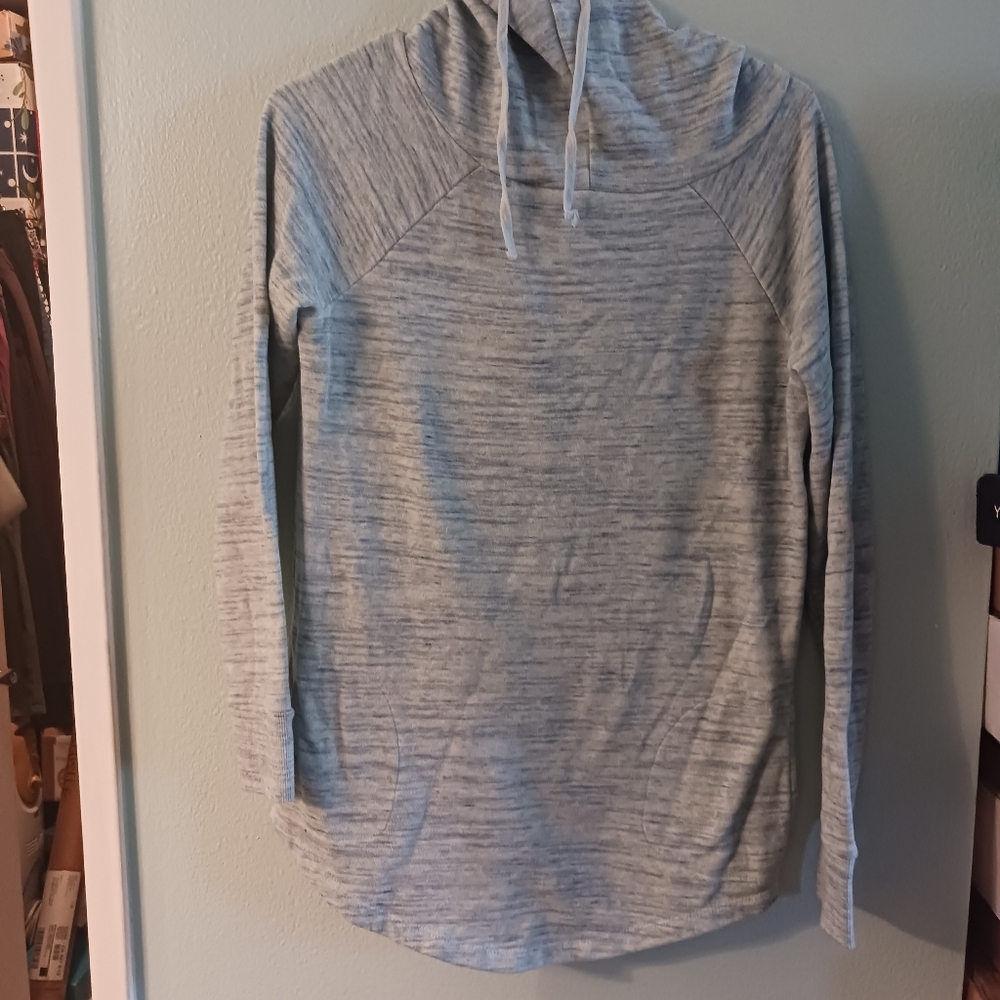 Mossimo Heathered Blue Hooded Pullover Sweater